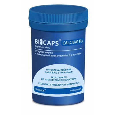 Bicaps Calcium D3 60 kaps (Wapń na kości, osteoporozę)