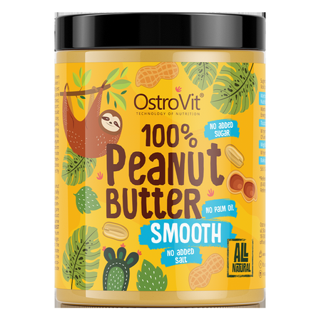 Peanut Butter 100% 1000g Smooth CZYSTE BEZ DODATKÓW