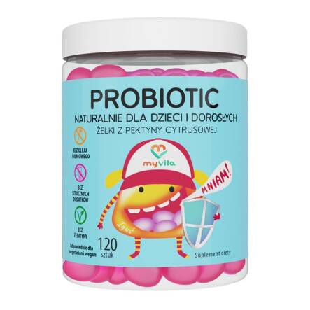 Żelki naturalne Probiotyk 120szt MyVita