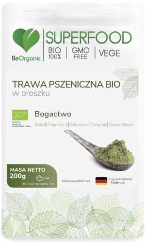 Traw Jęczmienna BARLEY GRASS BIO 200g BeOrganic